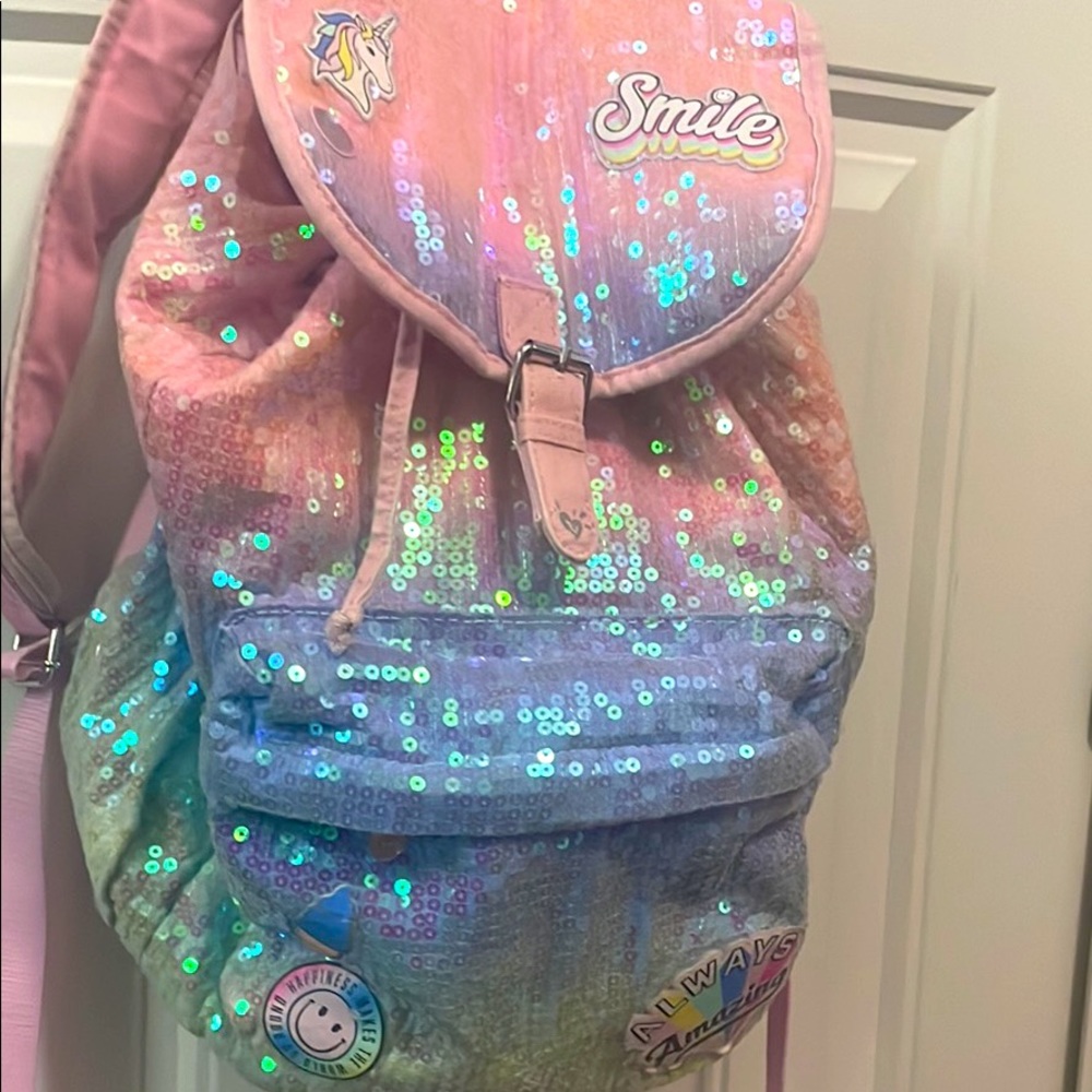 Justice backpack! Sequins! Good condition!